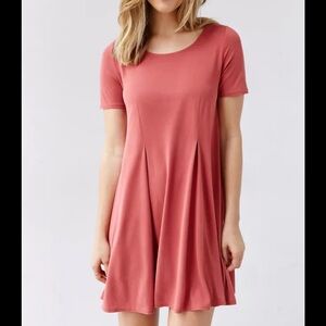 Coral Trapeze Dress